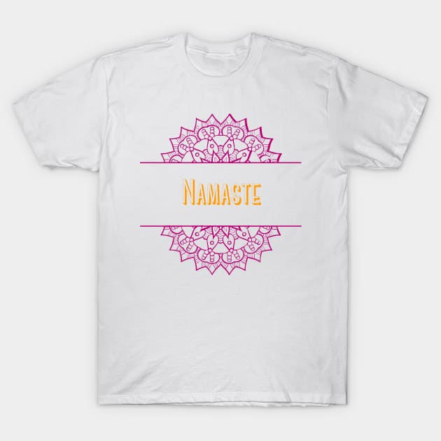 yoga, meditation, namaste tee T-Shirt by Mia